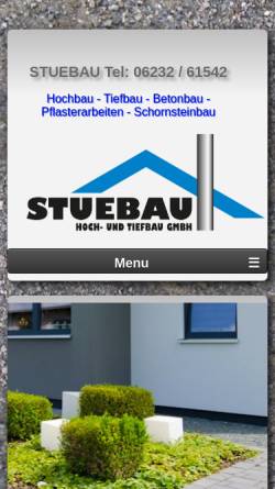 Vorschau der mobilen Webseite www.stuebau.de, Stuebau Schornsteinbau und Sanierungs- GmbH