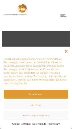 Vorschau der mobilen Webseite bbv-online.de, Bayerischer Basketballverband e.V.