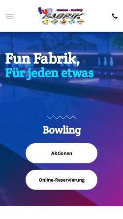 Vorschau der mobilen Webseite www.funfabrik.de, Fun Fabrik GmbH