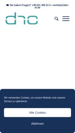 Vorschau der mobilen Webseite www.dhc-kl.de, Dirkhöferchemie GmbH