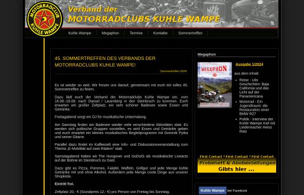 Vorschau von www.kuhle-wampe.de, Motorradclub Kuhle Wampe