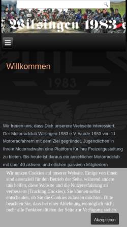 Vorschau der mobilen Webseite www.wilsingen.de, Motorradclub Wilsingen 1983 e.V.