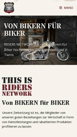 Vorschau der mobilen Webseite riders-network.com, Riders Network e.V.