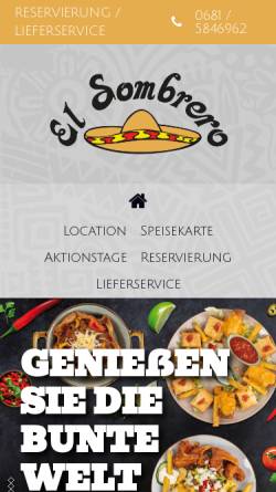Vorschau der mobilen Webseite www.el-sombrero.de, El Sombrero