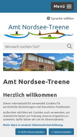 Vorschau der mobilen Webseite www.amt-nordsee-treene.de, Amt Nordsee-Treene
