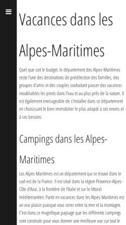 Vorschau der mobilen Webseite www.camping-antipolis.com, Campingplatz Antipolis