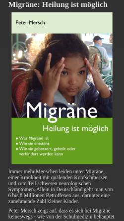 Vorschau der mobilen Webseite www.migraeneinformation.de, Migräneinformation