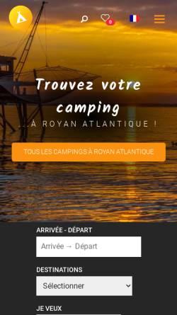 Vorschau der mobilen Webseite www.campings-atlantique.com, Charente Maritime
