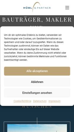 Vorschau der mobilen Webseite www.huebl-partner.com, Hübl & Partner