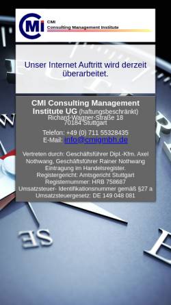 Vorschau der mobilen Webseite www.cmigmbh.de, CMI Consulting Management Institute Ossig GmbH