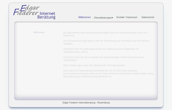 Vorschau von www.fiederer-consulting.de, Edgar Fiederer - Internet- und Wirtschaftsberatung
