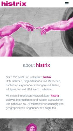Vorschau der mobilen Webseite www.histrix.de, Histrix GmbH