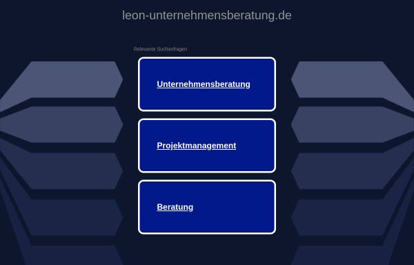 Vorschau von www.leon-unternehmensberatung.de, LEON Unternehmensberatung