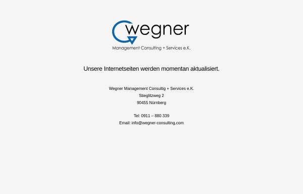 Vorschau von www.wegner-consulting.com, Management Consulting + Services e.K.