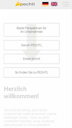Vorschau der mobilen Webseite www.pechtl.de, Pechtl Unternehmensentwicklung e.K.