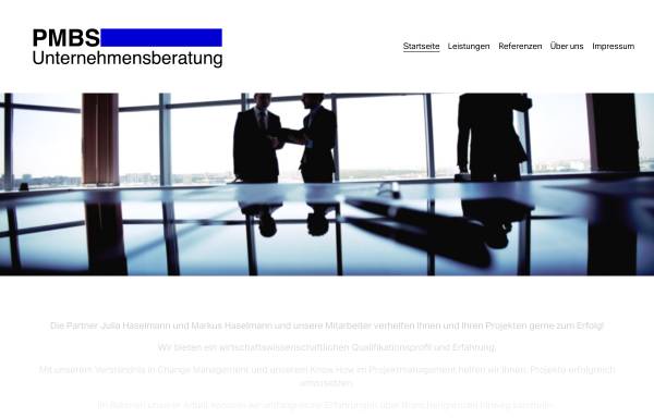 Vorschau von www.pmbs-unternehmensberatung.de, PMBS-Unternehmensberater Schloß & Partner