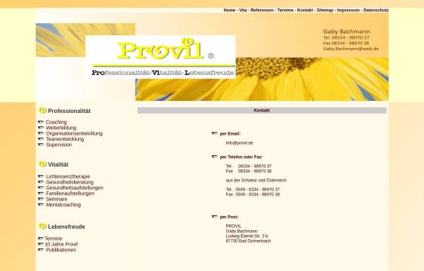 Vorschau von www.provil.de, PROVIL - Gaby Bachmann