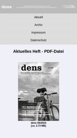 Vorschau der mobilen Webseite www.dens-mv.de, Dens - das Online Magazin der KZV und ZÄK Mecklenburg-Vorpommern