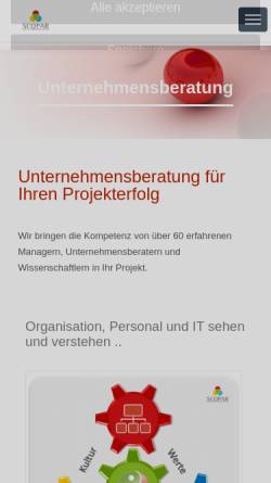 Vorschau der mobilen Webseite www.scopar.de, SCOPAR – Scientific Consulting Partners