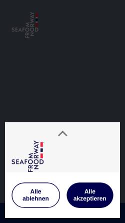 Vorschau der mobilen Webseite fischausnorwegen.de, Norwegische Vermarktungsorganisation für Fischprodukte