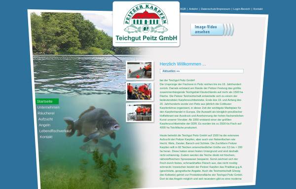 Vorschau von teichland-peitz.de, Peitzer Edelfisch Handelsgesellschaft mbH