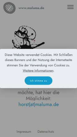 Vorschau der mobilen Webseite www.maluma.de, maluma.de