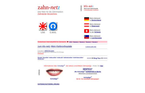 Vorschau von www.zahn-netz.de, Netz für die Zahnmedizin