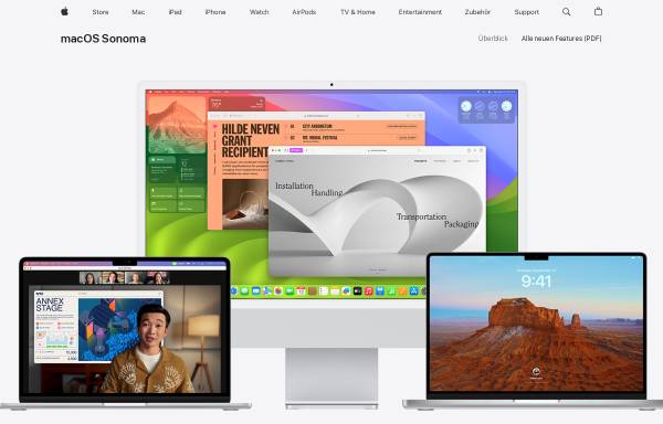 Vorschau von www.apple.com, Apple - Mac OS X