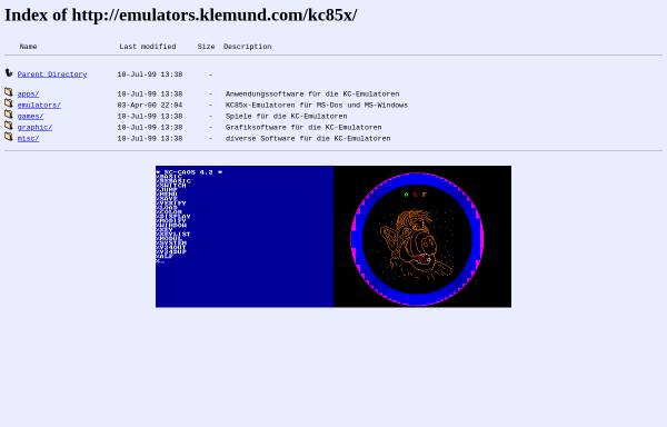 Vorschau von www.klemund.de, Emulatoren des Kleincomputers KC 85/x