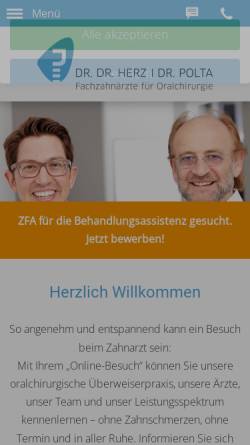 Vorschau der mobilen Webseite oralchirurgie-koblenz.de, Dr. Dr. Peter Herz