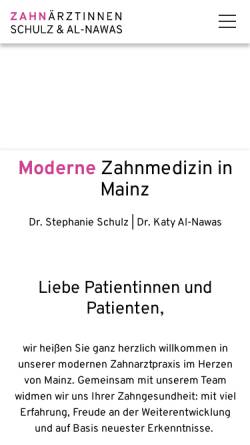 Vorschau der mobilen Webseite www.dr-schulz-mainz.de, Dr. Stephanie Schulz