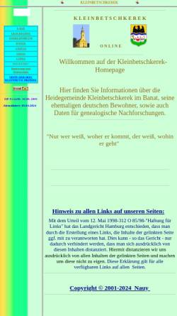 Vorschau der mobilen Webseite www.kleinbetschkerek.de, Kleinbetschkerek (Siebenbürger Sachsen und Donauschwaben)