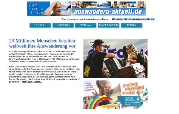 Vorschau von www.auswandern-aktuell.de, Reisen & Auswandern