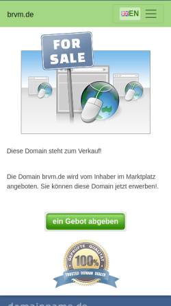 Vorschau der mobilen Webseite www.brvm.de, Bethke + Ramcke Versicherungs-Makler