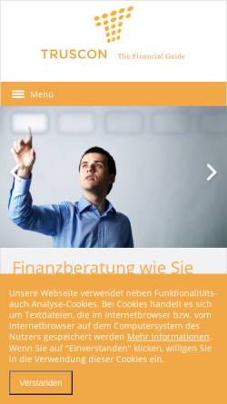 Vorschau der mobilen Webseite www.truscon.de, Truscon GmbH