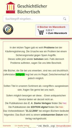Vorschau der mobilen Webseite www.starkeverlag.de, C.A. Starke-Verlag