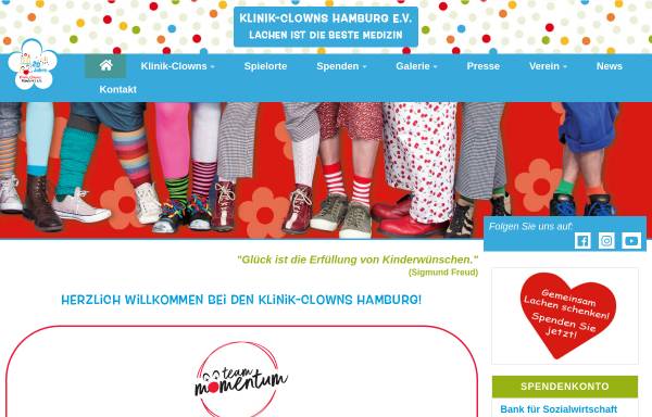 Vorschau von klinik-clowns-hamburg.de, Klinik-Clowns Hamburg e.V.