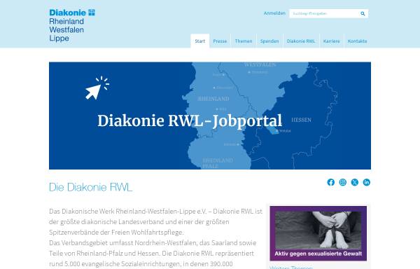 Vorschau von www.diakonie-rwl.de, Diakonie Rheinland-Westfalen-Lippe e. V.