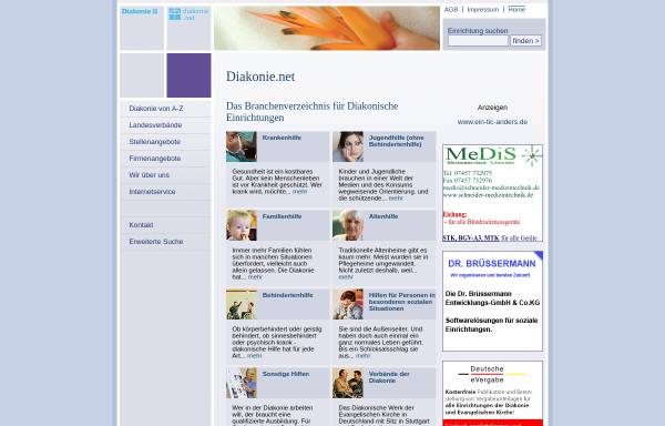 Vorschau von www.diakonie.net, diakonie.net - Das Leistungsspektrum der Diakonie von A-Z