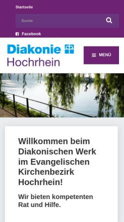 Vorschau der mobilen Webseite www.dw-hochrhein.de, Diakonisches Werk Hochrhein