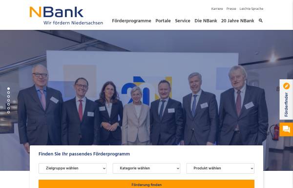 Vorschau von www.nbank.de, NBank - Förderbank des Landes Niedersachsen