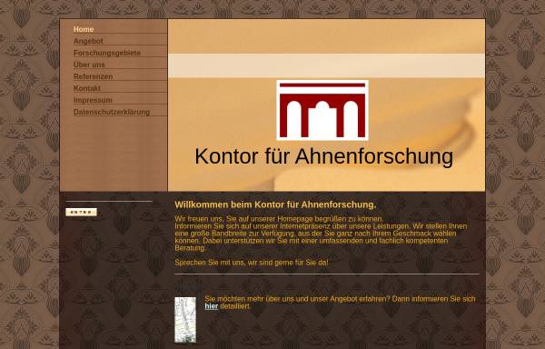 Vorschau von www.kontor-fuer-ahnenforschung.de, Kontor für Ahnenforschung