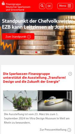 Vorschau der mobilen Webseite www.dsgv.de, DSGV Deutscher Sparkassen- und Giroverband