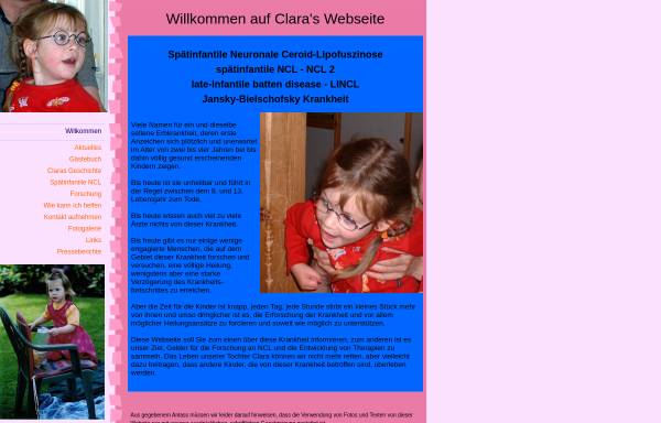 Vorschau von www.claradyck.de, Clara's Website