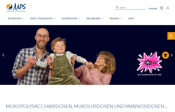Vorschau von www.mps-ev.de, Gesellschaft für Mukopolysaccharidosen Deutschland