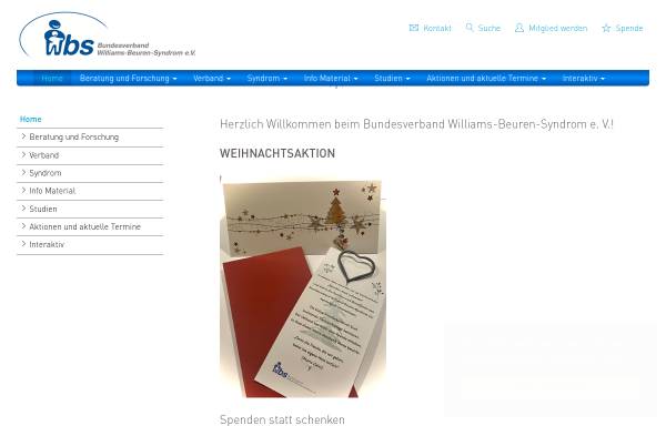 Vorschau von www.w-b-s.de, Williams-Beuren-Syndrom-Deutschland e.V.