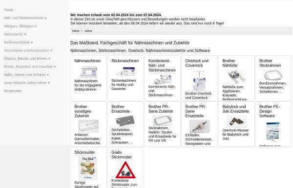Vorschau von www.dasmassband.de, Das Maßband