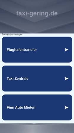 Vorschau der mobilen Webseite www.taxi-gering.de, Taxizentrale Gering