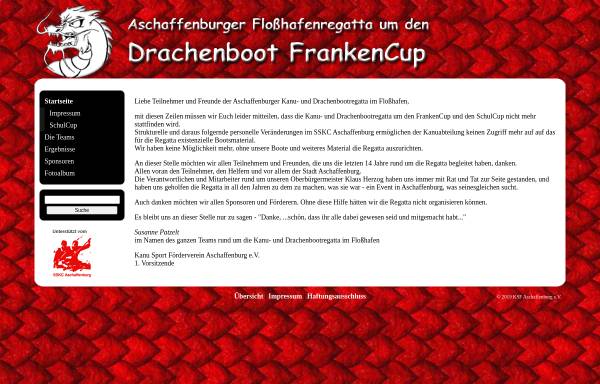Vorschau von www.drachenboot-frankencup.de, Drachenboot FrankenCup im Aschaffenburger Floßhafen