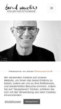 Vorschau der mobilen Webseite mueller-fotodesign.de, Bernd Mueller